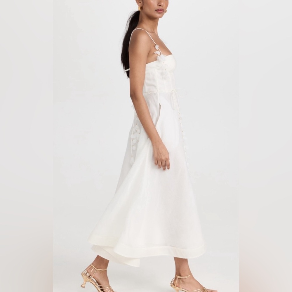 Zimmermann — Wonderland Corset Midi Dress — Size, 1 — Color, Ivory — Like New - Picture 6 of 9